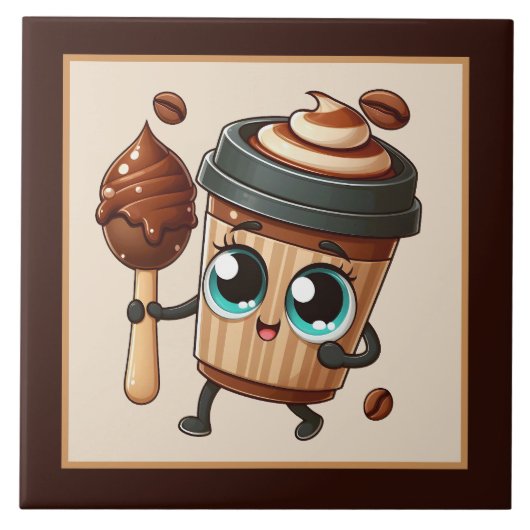 Carreau Café bar, boutique ou cuisine à thème Café (Devant)