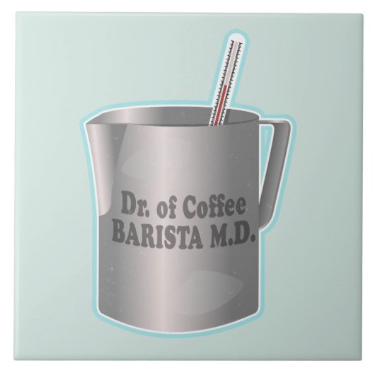 Carreau Café Barista faisant drôle docteur (Devant)