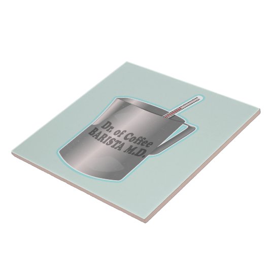 Carreau Café Barista faisant drôle docteur (Côté)