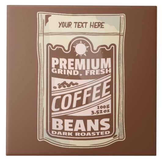 Carreau Café de qualité supérieure haricots à l'affiche ca (Devant)