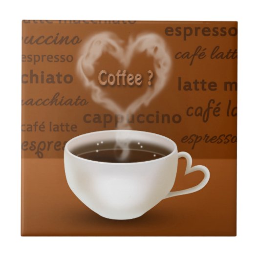 Carreau Café ? Fumée en forme de coeur (Devant)