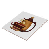 Carreau Café Pot & Coupe Cute Céramique Carrelage de cuisi (Côté)