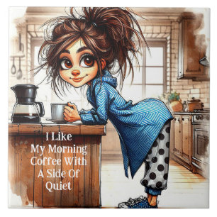 Carreau Café Quirky Lady Side De Carrelage Céramique Calme