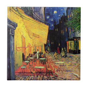 Carreau Café Terrasse à la nuit par Vincent van Gogh