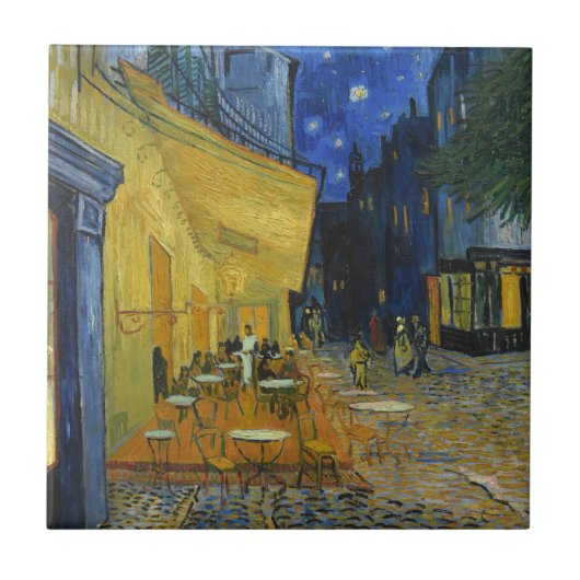 Carreau Café Terrasse par Vincent Van Gogh (Devant)