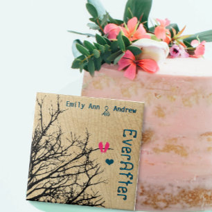 Carreau Cage d'oiseaux Arbre à grains de bois Pour toujour