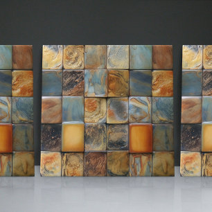 Carreau Cailloux de sol en relief faux ton terre décor de
