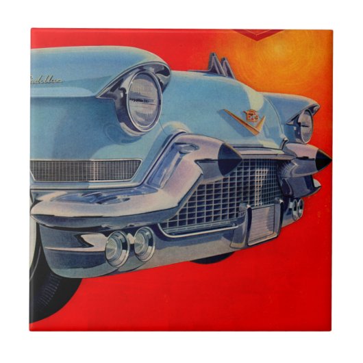 Carreau Calandre Cadillac bleue des années 1950 (Devant)