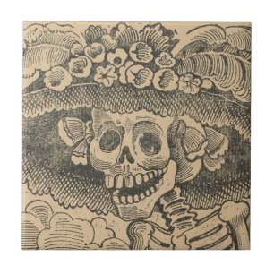 Carreau Calavera Catrina (Dapper Skeleton) (Elégant Crâne)