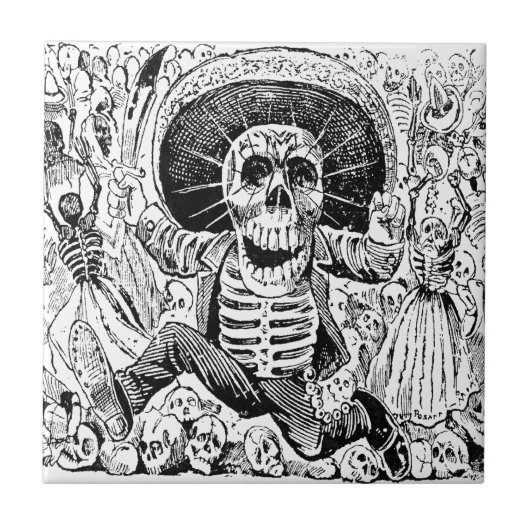 Carreau Calavera Oaxaqueña par José Guadalupe Posada 1903 (Devant)