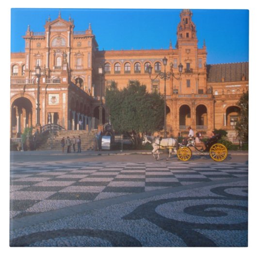 Carreau Calèche dans la Plaza de Espana à (Devant)