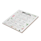 Carreau calendrier 2023 floral (Côté)