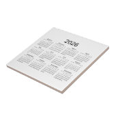 Carreau Calendrier Minimaliste Simple 2026 (Côté)
