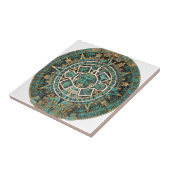 Carreau Calendrier rond antique maya aztèque de disque (Côté)