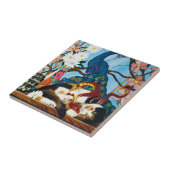 Carreau Calico Cat Dragon Rouge (Côté)