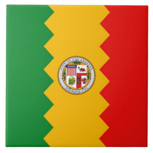Carreau California State, Los Angeles Flag Tile