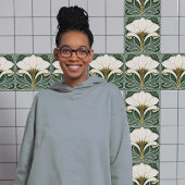 Carreau Calla Lily Vert Floral Décor Art Nouveau