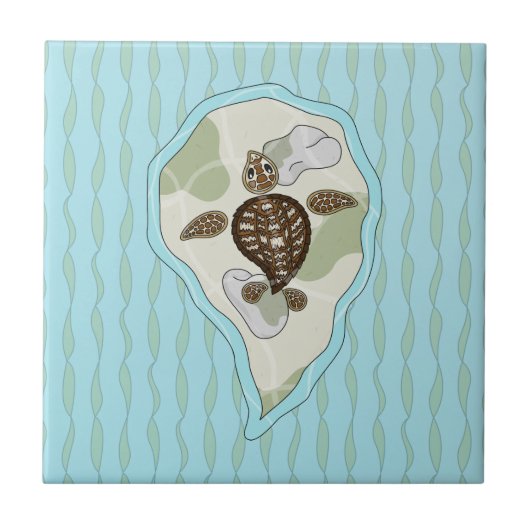 Carreau Callie la tortue de mer (Devant)