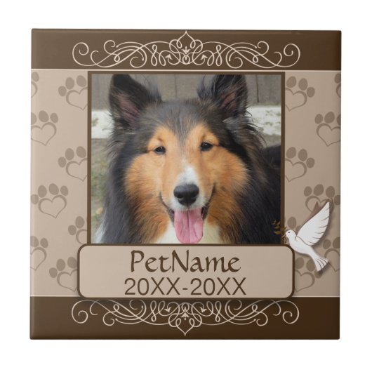 Carreau Calligraph Brown tourbillonne sympathie faite sur (Devant)