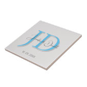 Carreau Calligraphie classique tendance monogramme (Côté)