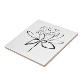 Carreau Calligraphie de Lotus (noir) (Côté)