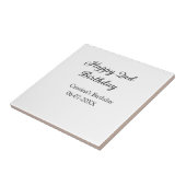 Carreau calligraphie simple minimum heureux 2e anniversair (Côté)