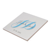 Carreau Calligraphie tendance monogramme de script classiq (Côté)