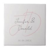 Carreau Calligraphie tendance monogramme de script classiq (Devant)