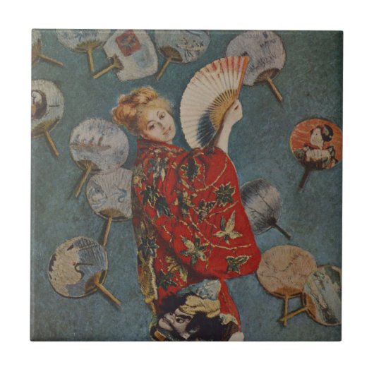 Carreau Camille Monet en costume japonais par Claude Monet (Devant)