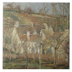 Carreau Camille Pissarro - toits rouges, coin d'un village