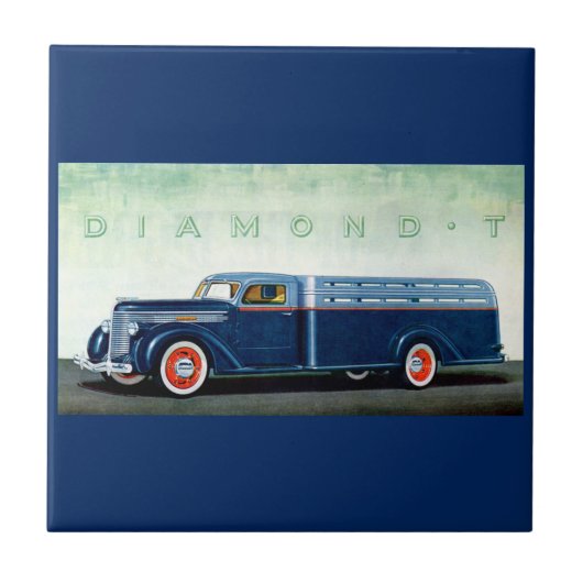 Carreau camion bleu Diamond T de 1937 (Devant)
