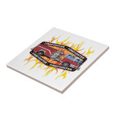 Carreau Camion de pompiers de sapeur-pompier (Côté)