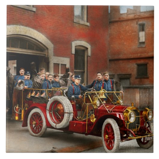 Carreau Camion de pompiers - l'escadron 1911 de vol (Devant)