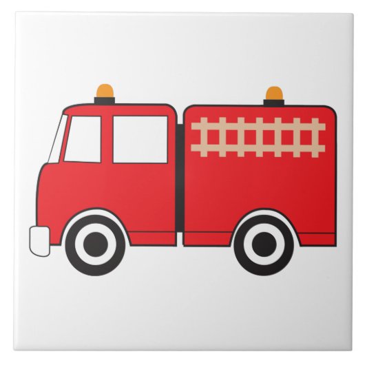 Carreau Camion-feu rouge pour enfants (Devant)