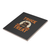 Carreau Camion ou traiter Halloween conception de semi-rem (Côté)