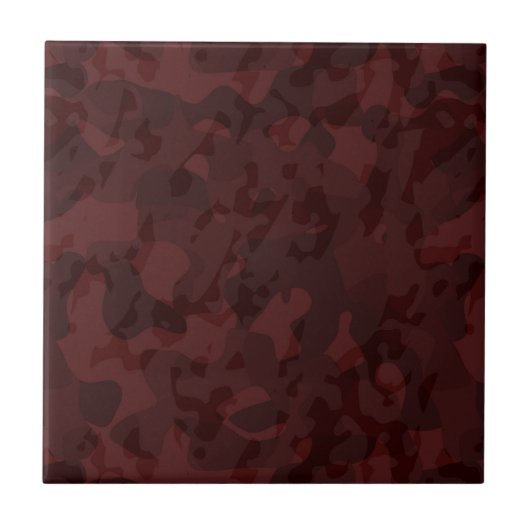 Carreau Camo abstrait rouge et bordeaux (Devant)