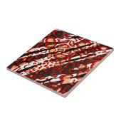 Carreau Camo léopard rouge (Côté)