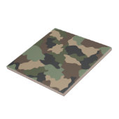 Carreau Camouflage Bois Camo Militaire Kaki Tan Noir (Côté)