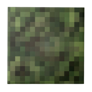 Carreau Camouflage carré vert