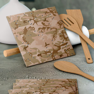 Carreau Camouflage Désert Avec Galets, Militaire, Armée