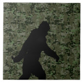 Carreau Camouflage numérique en silhouette noire Sasquatch (Devant)