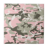 Carreau Camouflage rose et vert, Militaire, Armée (Devant)