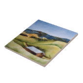 Carreau Campagne routes colline campagne fermes céramique  (Côté)