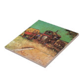 Carreau Campement de Gitans avec Caravanes, Van Gogh (Côté)