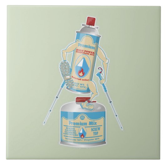 Carreau Camping gaz caniseurs drôle randonnée (Devant)