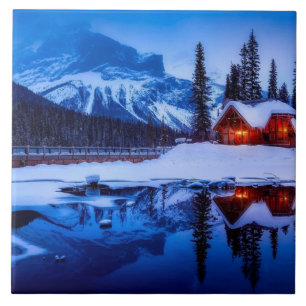 Carreau Canadian Sunset, photo de paysage à la tombée de l