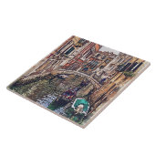 Carreau Canal de Venise avec maisons et gondole. Italie. (Côté)