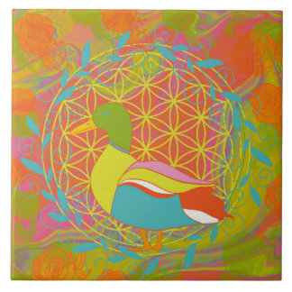 Carreau Canard Coloré – Art Vibrant Inspiré de la Nature