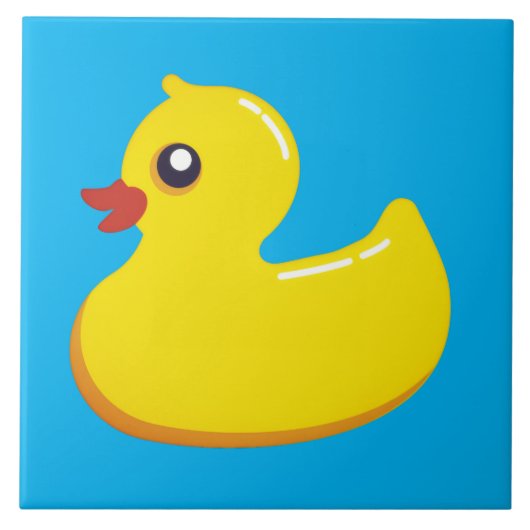 Carreau canard en caoutchouc jaune (Devant)