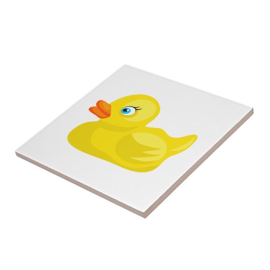 Carreau Canard en caoutchouc jaune (Côté)
